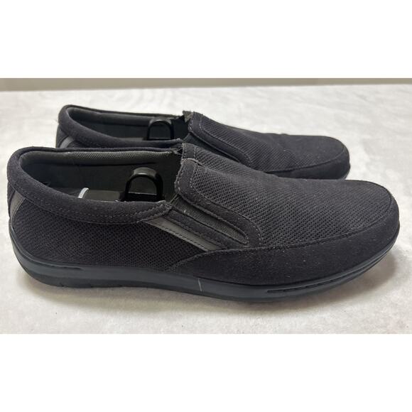 Dunham Men’s Shoes Size 10.5 EE 2E Black Slip On Sneakers Comfort New Balance - Picture 1 of 9